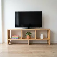 Mueble Bajo para TV Smart TV. Mueble bajo de pino macizo estilo moderno minimalista, ideal para Smart TV grandes de 50" - Img 54149918
