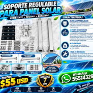 SOPORTE REGULABLE PARA PANEL SOLAR, NUEVO EN SU CAJA CON ENTREGA DE FACTURA PARA SU GARANTÍA. VARIEDAD DE PRODUCTOS - Img 57861547