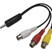 Cable Adaptador de audio y video. Miniplug a 3 RCA hembra. - Img 52773327