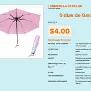 Sombrilla de Bolso Rosado Claro de Diseño Diario para Oficina y Viajes VPT#-0462 - Img 55669286