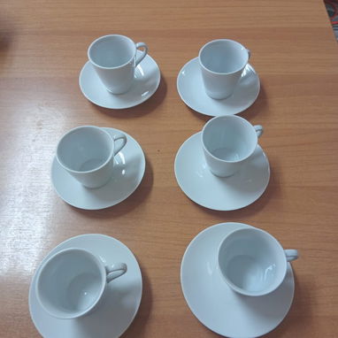 Juego de tazas para café con sus platos - 6/10
