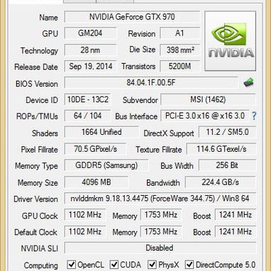 Gtx 970 de 4gb MSI Gaming X con 224 de banda pasante - Img 120948373