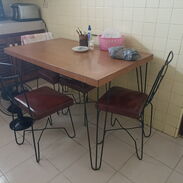 Mesa de hierro y formica para comedor - Img 45620133