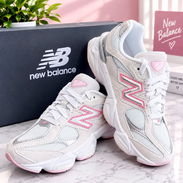 🌸👟 NEW BALANCE 9060 – BLANCO / GRIS CLARO CON DETALLES ROSA Y PLATEADO 👟🌸 - Img 57781694