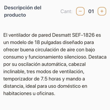 Ventilador de pared Desmast 40 USD - Img 126062122