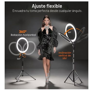 Aro de Luz LED Regulable de 10 pulgadas - Img 123327358