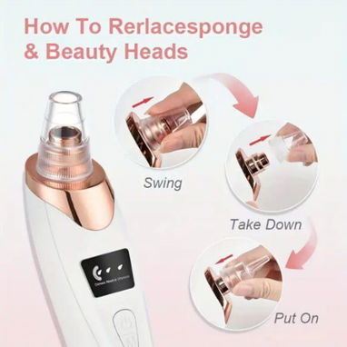 Limpiador de poros faciales, recargable por USB, con 5 sondas - Img 117726984