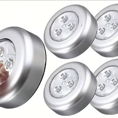 Set de 2 luces led redondas adhesivas,decorativas - 4/4