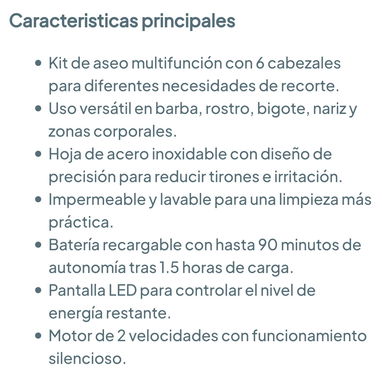 Afeitadora eléctrica Ufree USB para hombres - Máquina de afeitar recargable 🌐 - 5/7