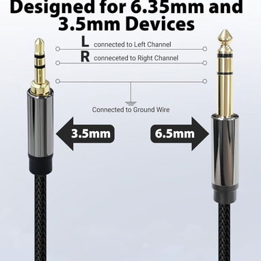 ☎️53544655 🛵 Entrega Disponible ⭐Cable de Audio Estéreo 3.5 mm a 1/4" – 10 ft ⭐ - 8/9