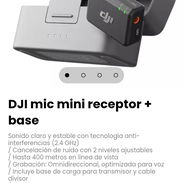 DJI mic mini receptor + base Sonido claro y estable con tecnología anti-interferencias (2.4 GHz) - Img 56889071