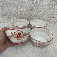 🍬🍮 SET DE 4 DULCERAS O TAZONES PEQUEÑOS – CRISTAL/LOZA, BLANCOS CON DISEÑOS – 4 500 CUP - Img 56817007