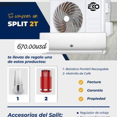 SPLIT EKO 1 Y 2 TONELADAS + SERVICIO DE MONTAJE INCLUÍDO - Img 113126466