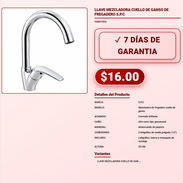 LLAVE MEZCLADORA CUELLO DE GANSO DE FREGADERO S.P.C . - Img 57895007