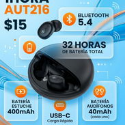 🎧 Modelo: 1Hora AUT216  💵 Precio: $15  🛡️ Garantía: 7 días de garantía  📶 Conexión Inalámbrica: Bluetooth 5.4  📍 Di - Img 56937445