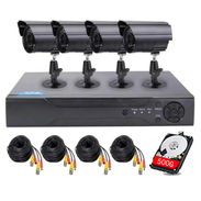 Sistema de seguridad CCTV con cable de 4 canales DVR con 4 unids 1080P metal impermeable cámara de vigilancia - Img 56488582