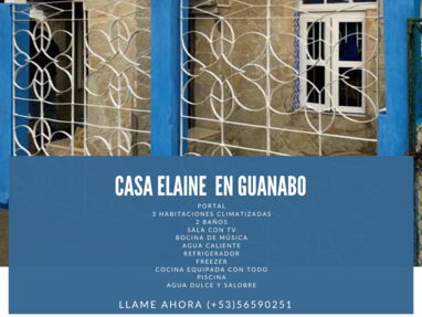 Renta casa de 3 habitaciones,2 baños,cocina,piscina en Guanabo a 50 m del mar, disponible,56590251 - Img 65508021