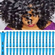 *💙 Juego de 40 Rizadores de Cabello – Ondas y Rizos Naturales* Consigue rizos definidos y llenos de volumen sin calor - Img 56327089