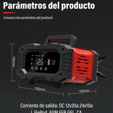 Cargador inteligente de batería 12V 24V 20a - 7/10