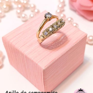 Anillos y alianzas de compromiso de oro 10k originales calidad garantizada - 2/10