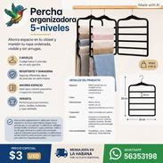 Percha organizadora de 5 niveles. Perchero múltiple. - Img 58045522
