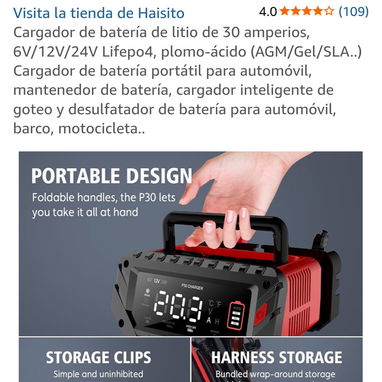 Cargador Inteligente 30A P30 Q lunina para batería lifeP04 acido gel 53750952 55550641 - 3/3