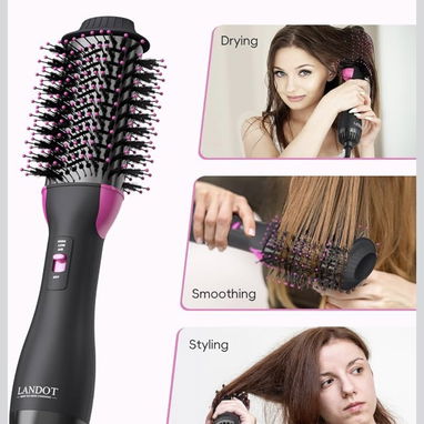 Cepillo secador de pelo de 2,4 in, moldeador de aire caliente para soplados suaves y voluminosos  Iónico antiencrespamie - 9/10