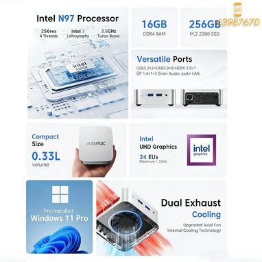 馃毃馃毃-63987670-Mini PC Acemagik Vista-Mini V1, 12da Generaci贸n, Intel N95 @3.4Ghz, 16Gb DDR4, 256Gb SSD NUEVA en caja馃毃馃毃 - Img 115922722