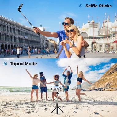 * Trípode y Selfie Stick 2 en 1 con Control Remoto Bluetooth marca Aourxi - Img 107751609