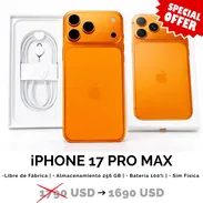 Iphone 17 Pro Max Libre de Fabrica Almacenamiento 256 GB Batería 100% x 1690 USD - Img 56406187