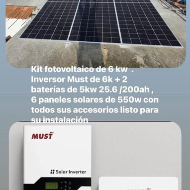 ⚡Kit de paneles solar ( 3000watt en adelante)☀️, inversores , baterías de respaldo y paneles solares - Img 107347469