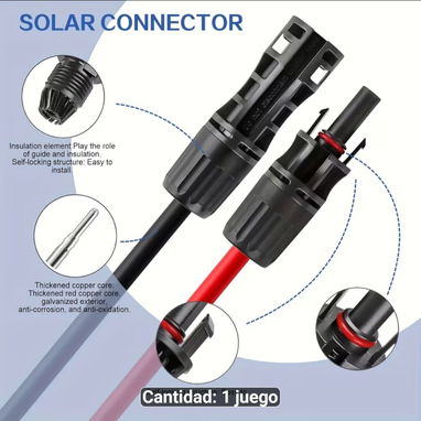 1 Par de conectores solares en Y MC4 - 3/6