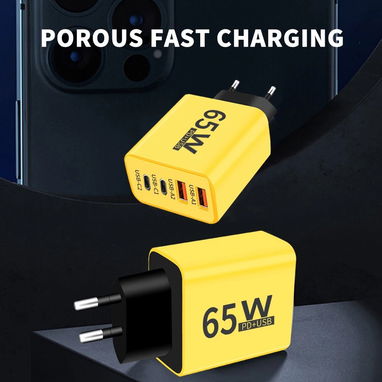 🔌​ CARGADOR 65 WATT 🔌​  4 SALIDAS - 2 TIPOC 2 USB 🔌​  -- PLUG AMERICANO 🔌​ -- 5.8872360 - Img 104316692
