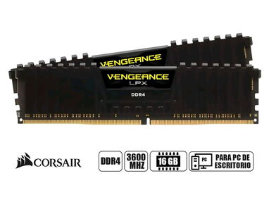 ¡¡3600 Mhz!! KIT DE (2X8GB) CORSAIR VENGEANCE LPX! DDR4. NUEVA EN SU CAJA - Img main-image