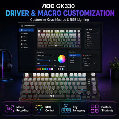 AOC GK330 | Teclado Mecánico Inalámbrico - 8/10