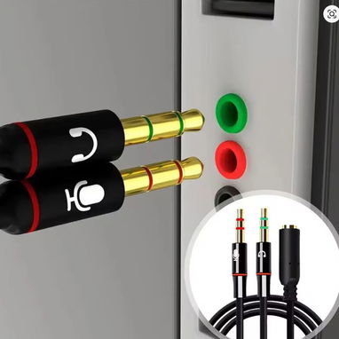 Adaptador de plug de audio 2 en 1 para audífonos gamer - Img 101118976