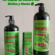 Conjunto de champú acondicionador y aceite de romero con biotina y menta ideal para prevenir la caída del cabello - Img 58040144
