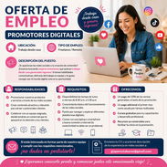 Oferta de Empleo en La Habana. Oferta de empleo para promotores digitales - Img 54990251