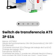 Switch de transferencia ATS 2P 63A Marca: JOTTAELE - Img 57372100