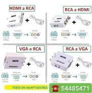 HDMI a RCA -- RCA a HDMI -- VGA a RCA -- RCA a VGA -- USB 3.0 a HDMI -- USB 3.0 a VGA -- VGA a HDMI -- HDMI a VGA + Cab - Img 45784743