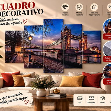 Cuadros decorativos  (Impresos en lienzo y montados en marcos de madera) Medidas: 50x85cm - 5/10