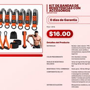 KIT DE BANDAS DE RESISTENCIAS CON ACCESORIOS . - Img 57564571