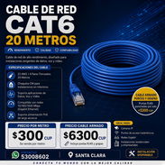 🔵 CABLE DE RED CAT6 – 20 METROS - Img 57134356