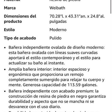 Elegante Bañadera con acabado Negro - 2/3