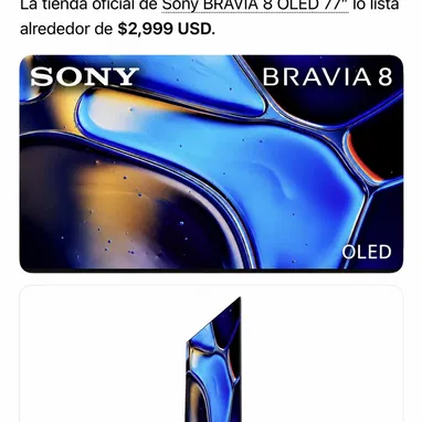 SONY BRAVIA 8 OLED 77” Smart TV google - Img 122411657