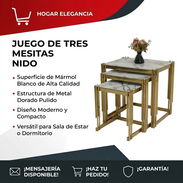 Juego de tres mesitas y gabinete de cocina - Img 56560752