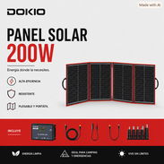 Panel solar Portátil 200W, Marca Dokio. Paneles solares Solucion energetica - Img 57157152