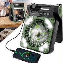 Ventilador solar para camping 🏕️ recargable. Nuevo - 2/4