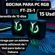 BOCINA PARA PC RGB  FT-25-1, Garantía de 15 días, Entrega por un mínimo costo adicional de 1 Usd para toda La Habana - Img 53574685