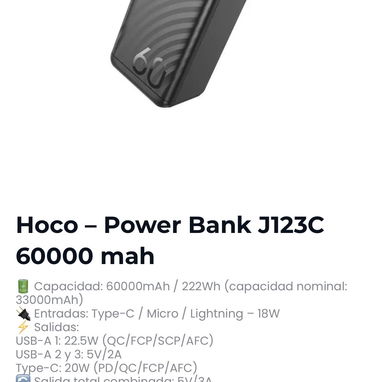 🔋Power bank nuevos en 📦 a estrenar x ud!! - 2/6